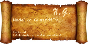 Nedelko Gusztáv névjegykártya